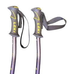 Used LEKI EURO CUP SKI POLES Mens DH Ski Pole Black 120 cm / 48 in
