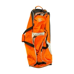 Used Louisville Slugger ORANGE WHEELED BAG BB/SB Player Wheeled Bag Orange