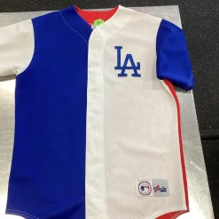Used Majestic LA DODGERS BB/SB Jersey White/Royal/Red MD