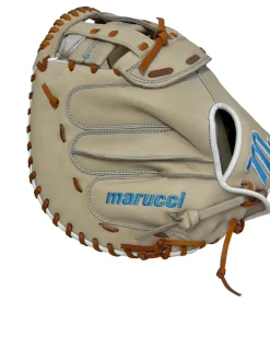Used Marucci ACADIA SERIES Youth Pattern Fastpitch Softball Catchers Mitt RH Throw Beige 33 1/2"