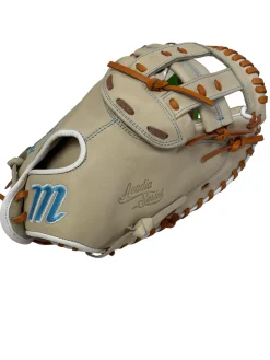 Used Marucci ACADIA SERIES Youth Pattern Fastpitch Softball Catchers Mitt RH Throw Beige 33 1/2"