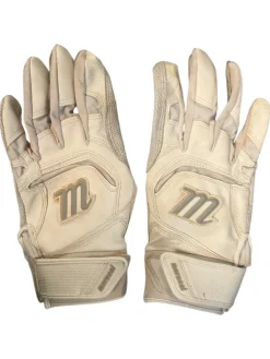 Used Marucci BB/SB Batting Gloves White SM