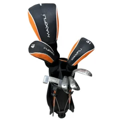 Used Maxfli 8 PIECE Junior Golf Stand Bag Package Set Right Hand Black
