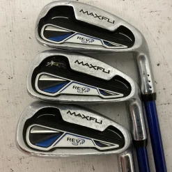 Used Maxfli REV3 Jr Package Set RH White And Royal Blue 8 Piece