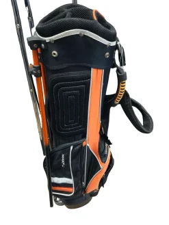 Used Maxfli 5 WAY Jr Stand Bag Black And Orange