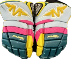 Used Mission FUEL WS Senior Gloves Yellow 13"
