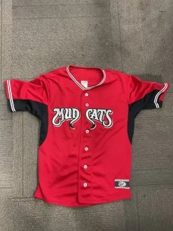 Used MUD CATS JERSEY BB/SB Jersey Red LG