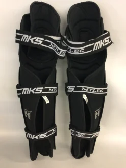 Used Mylec MK5 Junior Shin Guards Black 15"