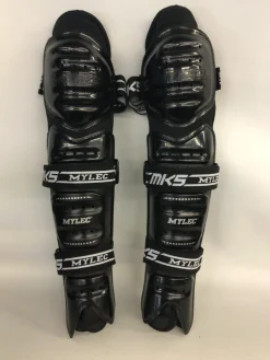 Used Mylec MK5 Junior Shin Guards Black 15"