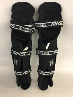 Used Mylec MK5 Junior Shin Guards Black 13"