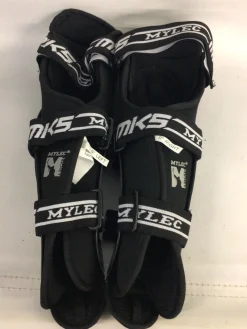 Used Mylec MK5 Junior Shin Guards Black 9”