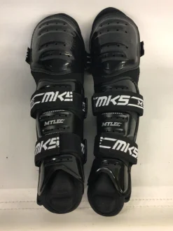 Used Mylec MK5 Junior Shin Guards Black 11"