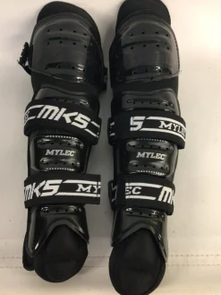 Used Mylec MK5 Junior Shin Guards Black 9"