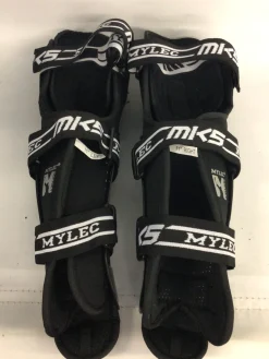 Used Mylec MK5 Junior Shin Guards Black 11"
