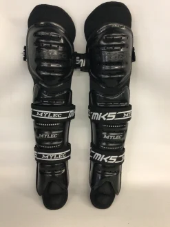 Used Mylec MK5 Junior Shin Guards Black 13"