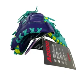 Used NEVER USED WILSON A2000 1612 BB/SB First Base Mitt RH Throw Purple 12