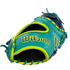Used NEVER USED WILSON A2000 1612 BB/SB First Base Mitt RH Throw Purple 12