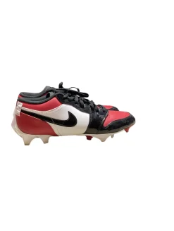 Used Nike AIR JORDAN 1 LOW Adult FB Cleats Red Senior 12.5