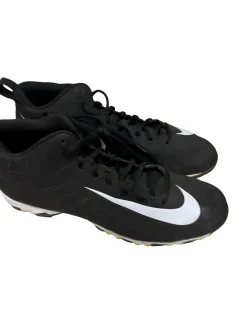 Used Nike Alpha Menace Shark 878122-011 Men's Football Cleats Black Size 11.5