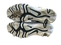 Used Nike ALPHA MENANCE 4 SHARK Adult FB Cleats White Senior 5