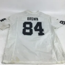 Used Nike 84 BROWN RAIDERS SR LG NFL JERSEY S.S. Spirit Wear M LG