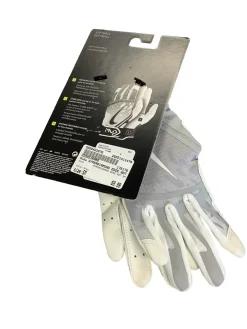 Used Nike HYPERDIAMOND EDGE ADT SM BB/SB Batting Gloves Grey SM