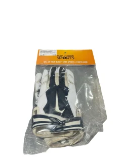 Used Nike NAVY/WHITE FOOTBALL GLOVES FB Gloves Navy Blue MD