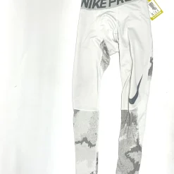 Used Nike PRO Compress Pants Y White SM