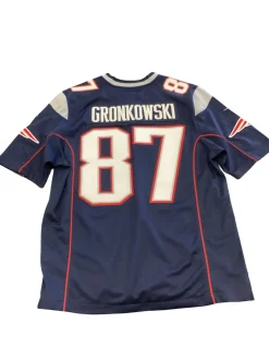 Used Nike ROB GRONKOWSKI PATRIOTS JERSEY S.S. Spirit Wear M Navy Blue LG