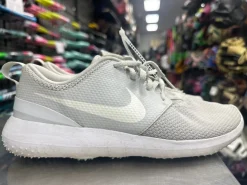 Used Nike ROSHE Mens Golf Shoes Grey Senior 8