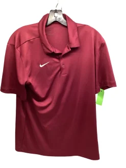 Used Nike S.S. Golf Shirt M Maroon MD
