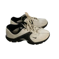Used Nike TIGER WOODS Jr Golf Shoes White Junior 04