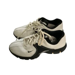 Used Nike TIGER WOODS Jr Golf Shoes White Junior 04