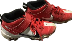 Used Nike TROUT BB/SB Cleats Red Junior 02