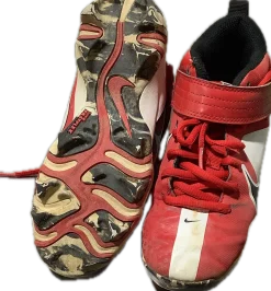 Used Nike TROUT BB/SB Cleats Red Junior 02