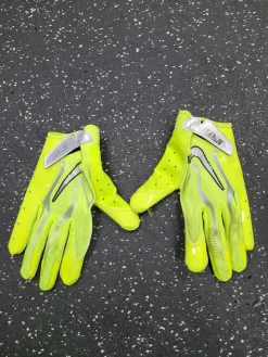Used Nike VAPOR JET 9.0 FB Gloves Neon Green MD