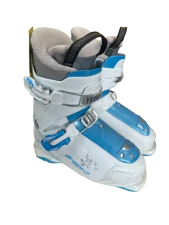 Used Nordica FIRE ARROW TEAM 2 Girls DH Ski Boot White 200 MP - Y13.5