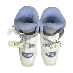 Used Nordica FIVE ARROW TEAM 2 JR 18.5 SKI BOOTS Girls DH Ski Boot White 185 MP - Y12