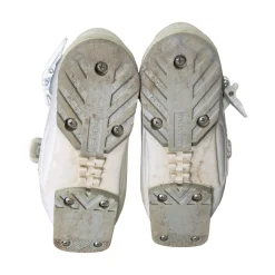 Used Nordica FIVE ARROW TEAM 2 JR 18.5 SKI BOOTS Girls DH Ski Boot White 185 MP - Y12