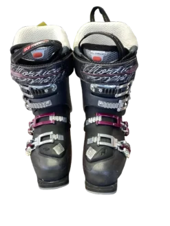 Used Nordica HELL AND BACK Girls DH Ski Boot Black 235 MP - J05.5 - W06.5