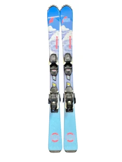Used Nordica LITTLE BELLE Girls DH Ski/Binding Royal Blue 110 cm