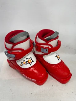 Used Nordica NORDY Girls DH Ski Boot Cardinal And White 150 MP - Y08