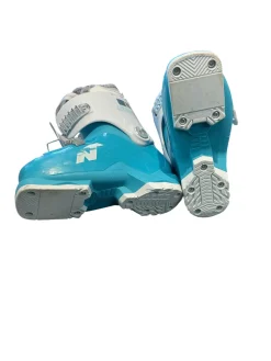 Used Nordica SPEED MACHINE 3 Girls DH Ski Boot Carolina Blue 180 MP - Y11
