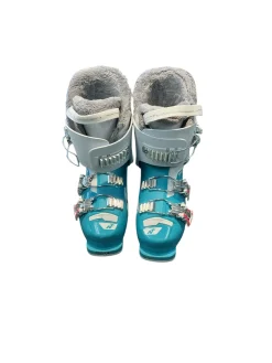Used Nordica SPEED MACHINE 3 Girls DH Ski Boot Carolina Blue 190 MP - Y12