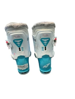 Used Nordica SPEED MACHINE 3 Girls DH Ski Boot Carolina Blue 190 MP - Y12