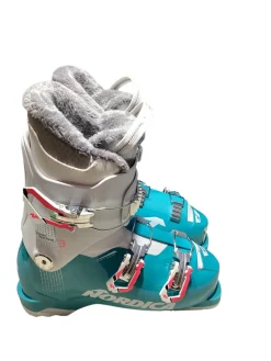 Used Nordica SPEED MACHINE 3 Girls DH Ski Boot Teal 220 MP - J04 - W05