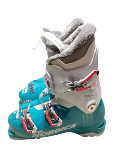 Used Nordica SPEED MACHINE 3 Girls DH Ski Boot Teal 220 MP - J04 - W05