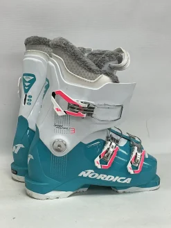 Used Nordica SPEED MACHINE 3 Girls DH Ski Boot Teal 225 MP - J04.5 - W5.5