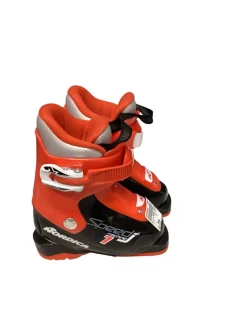 Used Nordica SPEED MACHINE 1J Boys DH Ski Boot Red 155 MP - Y08