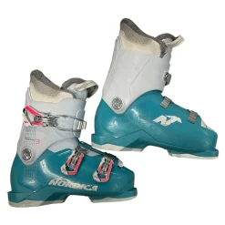 Used Nordica SPEED MACHINE J3 Girls DH Ski Boot Carolina Blue 235 MP - J05.5 - W06.5